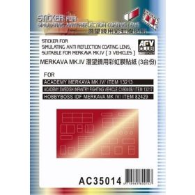   AFV Club AC35014 Sticker anti reflection for Israeli Merkava Mk.IV tank 1/35 üvegfólia