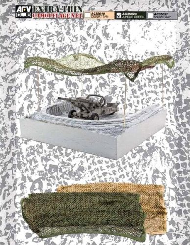 AFV Club AC35020 CAMOUFLAGE NET-Jungle Green 1/35 katonai álcaháló