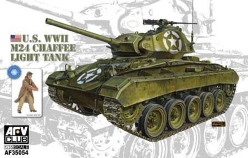 AFV Club AF35054 US WWII M24 Chaffee Light Tank 1/35 harckocsi makett