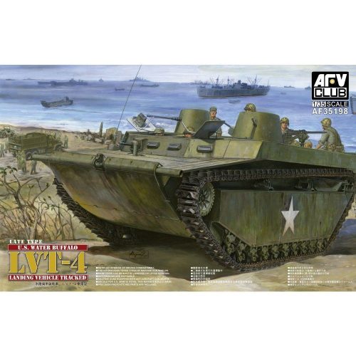 AFV Club AF35198 US LVT-4 U.S. Water Buffalo, landing Vehicle Tracked,Late Type 1/35 harckocsi makett