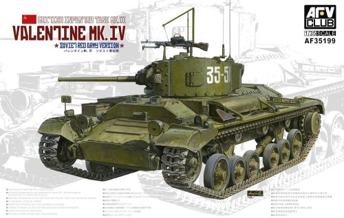 AFV Club AF35199 British Infantry Tank Mk.III Valentine Mk.IV Soviet Red Army Version 1/35 harckocsi makett