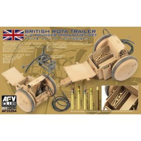   AFV Club AF35264 British WW2 British Rota trailer W/2 Pounder Amm 1/35 makett