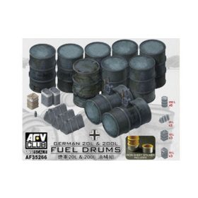 AFV Club AF35266 German 20L & 200L Fuel Drums 1/35 makett