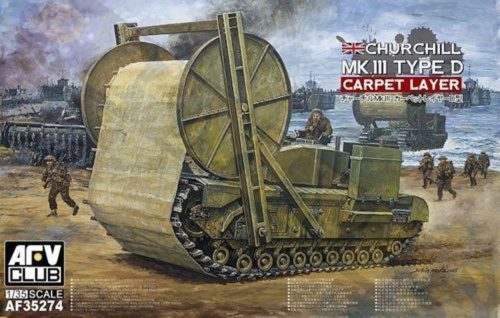 AFV Club AF35274 British Churchill Carpet Layer (Type D) Mark II 1/ 35 harckocsi makett