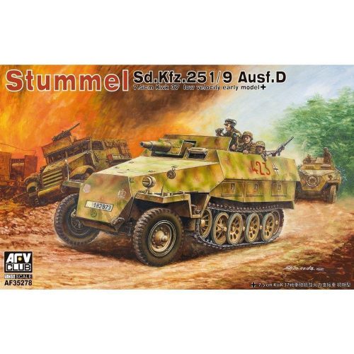 AFV Club AF35278 German Stummel Sd.Kfz.251/9 Ausf.D 7,5cm KwK37 1/35 harcjármű makett