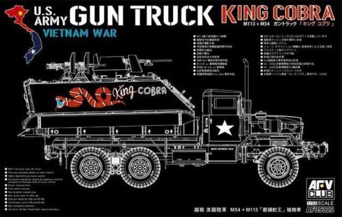 AFV Club AF35323 US M113+M54A2 GUN TRUCK 1/35 harcjármű makett