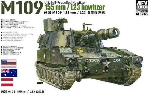 AFV Club AF35329 US M109 155mm/L23 Howitzer 1/35 harckocsi makett