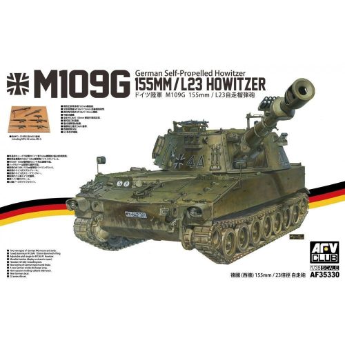 AFV Club AF35330 German M109G 155MM/L23 Howitzer German Self-Propelled Howitzer 1/35 harckocsi makett