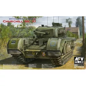   AFV Club AF35S52 British Churchill MK VI/75 mm GUN (Limited Edition Kit) 1/35 harckocsi makett