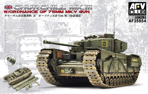 AFV Club AF35S54 British Churchill Mk.3/75mm (limited edition kit) 1/35 harckocsi makett