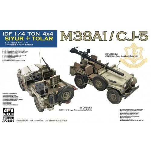 AFV Club AF35S99 IDF 1/4 Ton 4x4 SIYUR and TOLAR M38A1/CJ-5 1/35 harcjármű makett