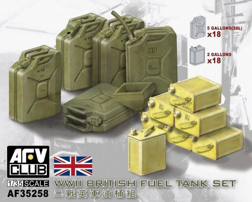 AFV Club AF 35258 WWII British fuel tank set 1/35 makett