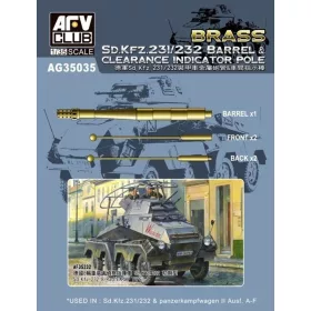   AFV Club AG35035 German Sd.Kfz 231/232 Barrel & Clearance Ind. POLE 1/35 feljavító készlet