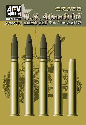 AFV Club AG35040 Bofors 40mm Ammo (Brass) 1/35 lőszer makett