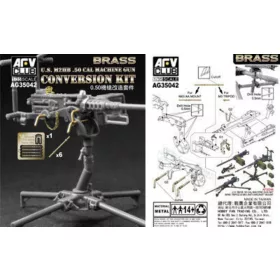   AFV Club AG35042 US M2HB 50 Cal Machine Gun Con. Kit 1/35 fegyver makett