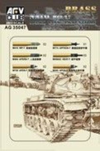 AFV Club AG35047 US M68/L7 105mm Ammunition Model kit 1/35 lőszer makett