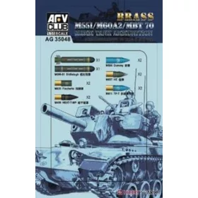   AFV Club AG35048 US M551/M60A/MBT70 152mm Ammunition (Brass) 1/35 lőszer makett