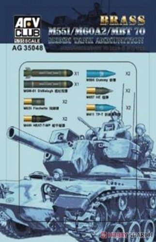 AFV Club AG35048 US M551/M60A/MBT70 152mm Ammunition (Brass) 1/35 lőszer makett