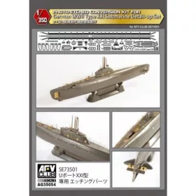   AFV Club AG35054 Photo-Etched Conversion KIT FOR GERMAN WWII Type XXI Submarine 1/350 feljavító készlet