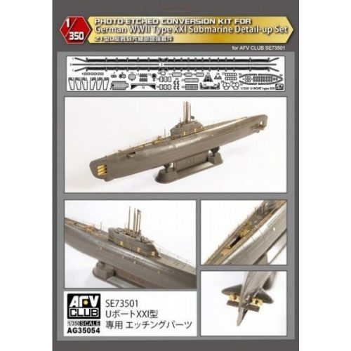 AFV Club AG35054 Photo-Etched Conversion KIT FOR GERMAN WWII Type XXI Submarine 1/350 feljavító készlet