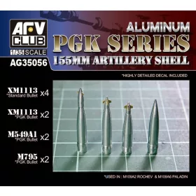   AFV Club AG35056 US 155MM ARTILLERY SHELL PGK SERIES 1/35 lőszer makett