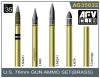 AFV Club AG35032 US 76mm gun ammo brass set 1/35 lőszer makett