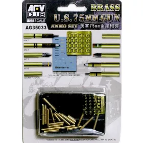   AFV Club AG35033 US 75mm gun ammo brass set 1/35 lőszer makett