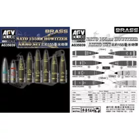   AFV Club AG3539 NATO 155mm Howitzer Ammo Set (Brass) 1/35 lőszer makett
