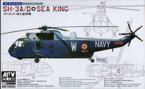 AFV Club AR14405 Sikorsky SH-3A SEA KING (2 kits per box) 1/144 helikopter makett
