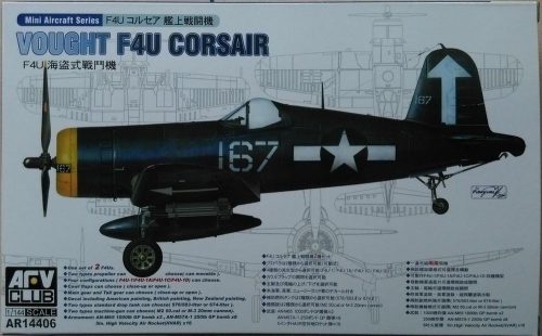 AFV Club AR14406 Corsair F4U-1/1A/1C/1D (2 kits per box) 1/144 repülőgép makett