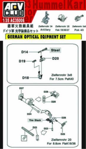 AFV Club C35006 GERMAN OPTICAL SET 1/35