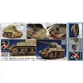   AFV Club DH96001 M3A3 with Pak 40 (Yugoslav) 1/35 harcjármű makett