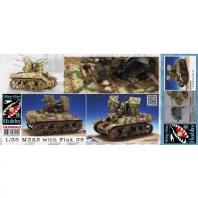   AFV Club DH96002 M3A3 with quad 20mm Flak-38V 1/35 harcjármű makett