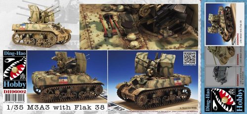 AFV Club DH96002 M3A3 with quad 20mm Flak-38V 1/35 harcjármű makett