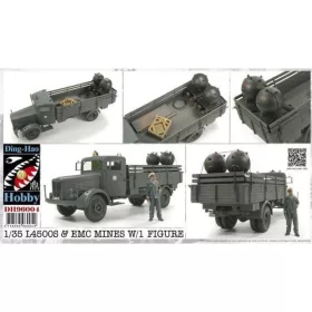   AFV Club DH96004 German Bussing NAG L4500S & EMC Mines w/1 Figure 1/35 makett