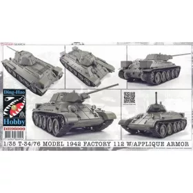   AFV Club DH96009 Soviet T34-76 Model 1942 & Applique Armor 1/35 harckocsi makett