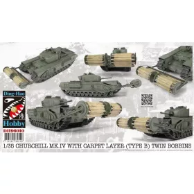   AFV Club DH96010 British Churchill Mk.IV w.Carpet Layer (TypeB) Twin Bobbins 1/35 harckocsi makett