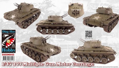 AFV Club DH96011 US T77 Multiple Gun Motor Carriage 1/35 Ding-Hao Hobby harcjármű makett