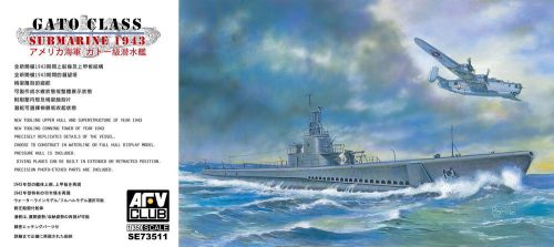 AFV Club SE73511 Japanese Gato 1943 submarine 1/350 tengeralattjáró makett