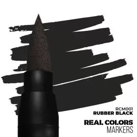  AK Interactive RCM001 RUBBER BLACK - RC MARKER - akril festékfilc makettezéshez