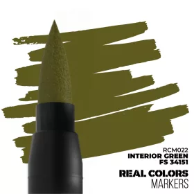   AK Interactive RCM022 INTERIOR GREEN FS 34151 - RC MARKER - akril festékfilc makettezéshez