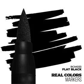   AK Interactive RCM033 FLAT BLACK - RC MARKER - akril festékfilc makettezéshez