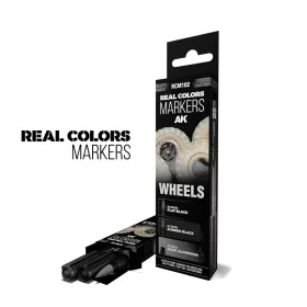   AK Interactive RCM102 WHEELS - RC MARKER - akril festékfilc készlet makettezéshez