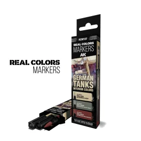   AK Interactive RCM107 GERMAN TANKS INTERIOR COLORS - RC MARKER - akril festékfilc készlet makettezéshez