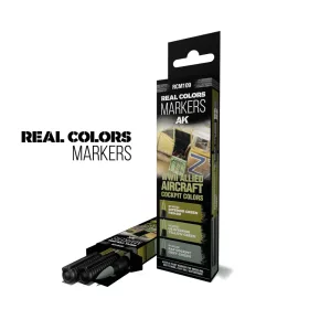   AK Interactive RCM109 WWII ALLIED AIRCRAFT COCKPIT COLORS - RC MARKER - akril festékfilc készlet makettezéshez