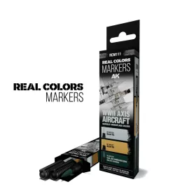   AK Interactive RCM111 WWII AXIS AIRCRAFT SQUIGGLE CAMOUFLAGE COLORS - RC MARKER - akril festékfilc készlet makettezéshez