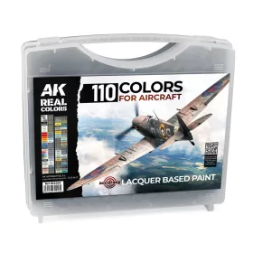   AK Interactive RCS302 110 REAL COLORS FOR AIRCRAFT - akril lakk bázisú makett festék készlet