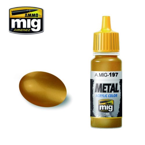 A.MIG-0197 Metálfényű sárgaréz, bronz - BRASS makett festék