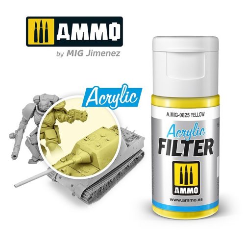 A.MIG-0825 Akril sárga színű filter - FILTER Yellow