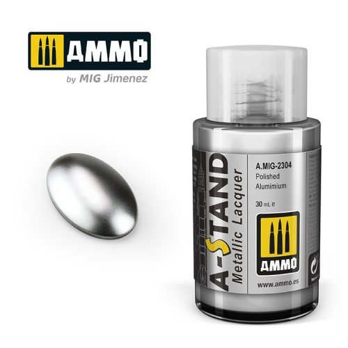 A.MIG-2304 A-STAND Polished Alumimium - Metallic Lacquer makettfesték